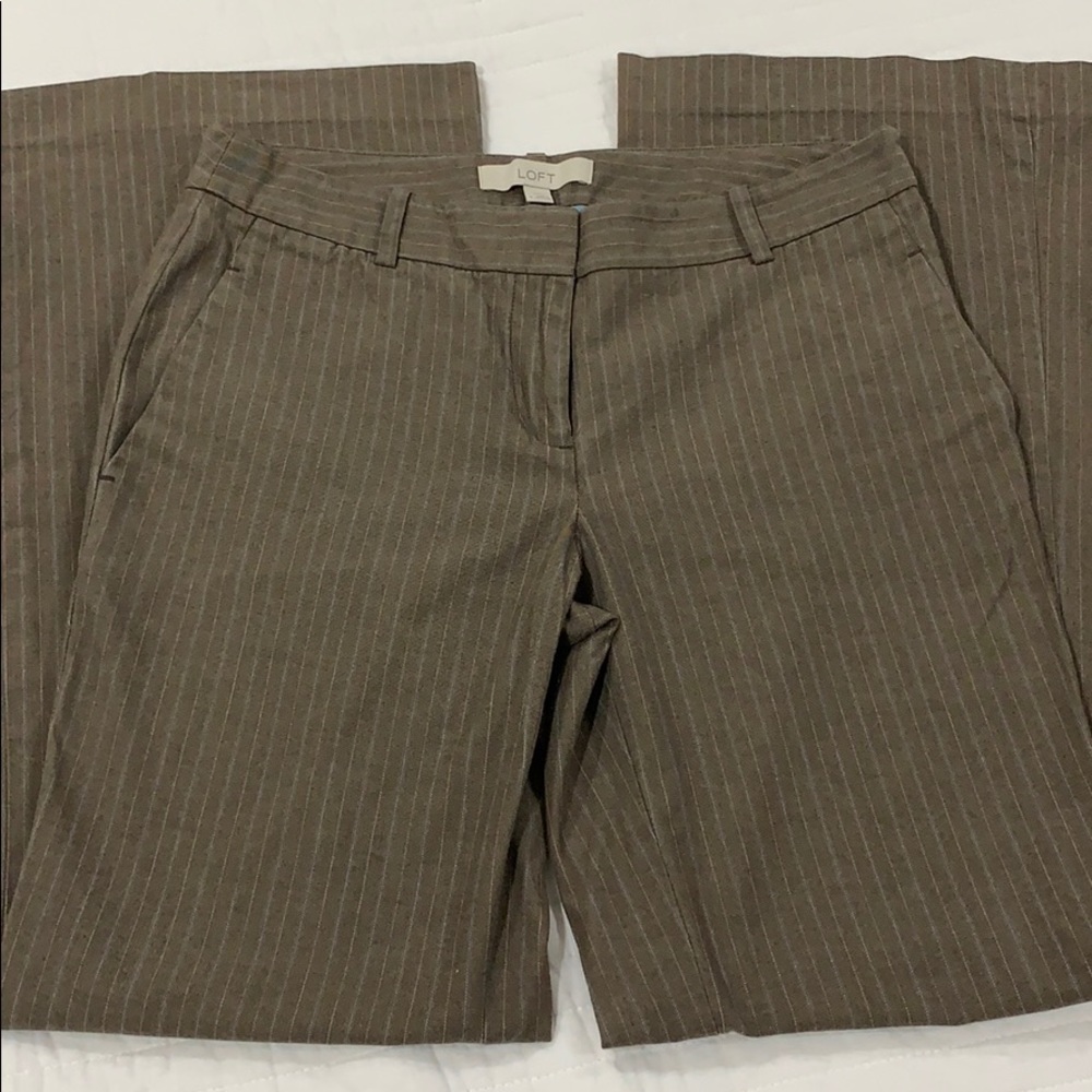 Ann Taylor brown pin stripe dress pants